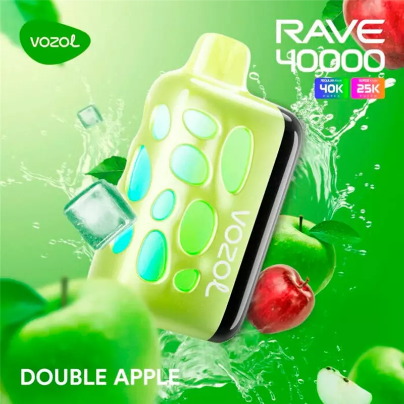 پاد یکبار مصرف ووزول راو هندوانه ادامس بادکنکی VOZOL RAVE DUOBLE APPLE 40000