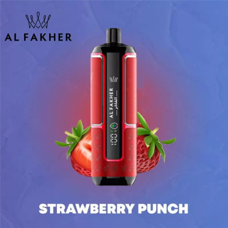 ویپ یکبار مصرف الفاخر توت فرنگی 15000 ALFAKHER STRAWBERRY PUNCH