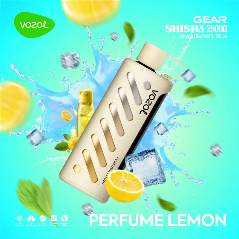 ویپ یکبار مصرف ووزول گیرشیشا لیمو یخ VOZOL GEAR SHISHA PERFUME LEMON 25000