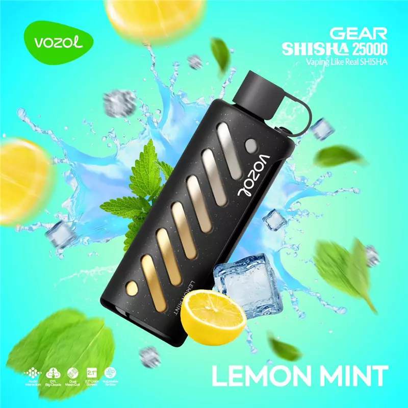ویپ یکبار مصرف ووزول گیرشیشا لیمو نعنا VOZOL GEAR SHISHA LEMON MINT 25000