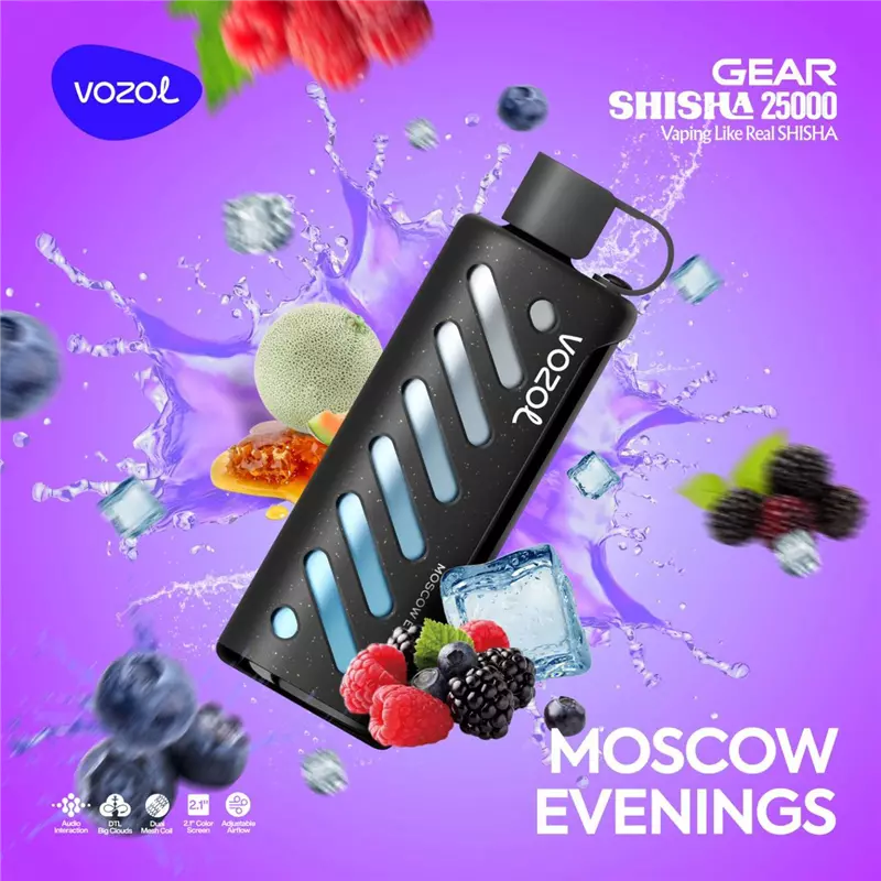 ویپ یکبار مصرف ووزول گیرشیشا موسکو VOZOL GEAR SHISHA MOSCOW EVENINGS 25000