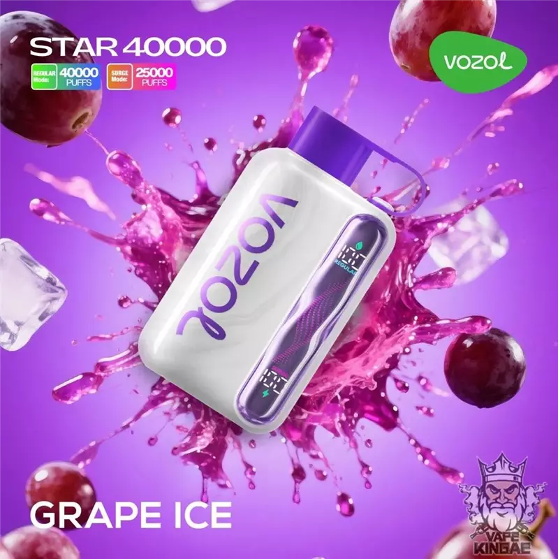 پاد یکبار مصرف ووزول استار انگور یخ VOZOL STAR GRAPE ICE 40000