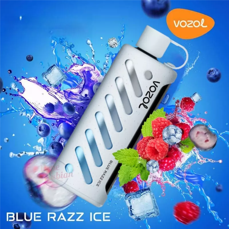 ویپ یکبار مصرف ووزول گیرشیشا بلورز یخ VOZOL GEAR SHISHA BLUE RAZZ ICE 25000
