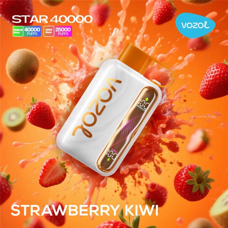 پاد یکبار مصرف ووزول استار توت فرنگی کیوی VOZOL STAR STRAWBERRU KIWI 40000