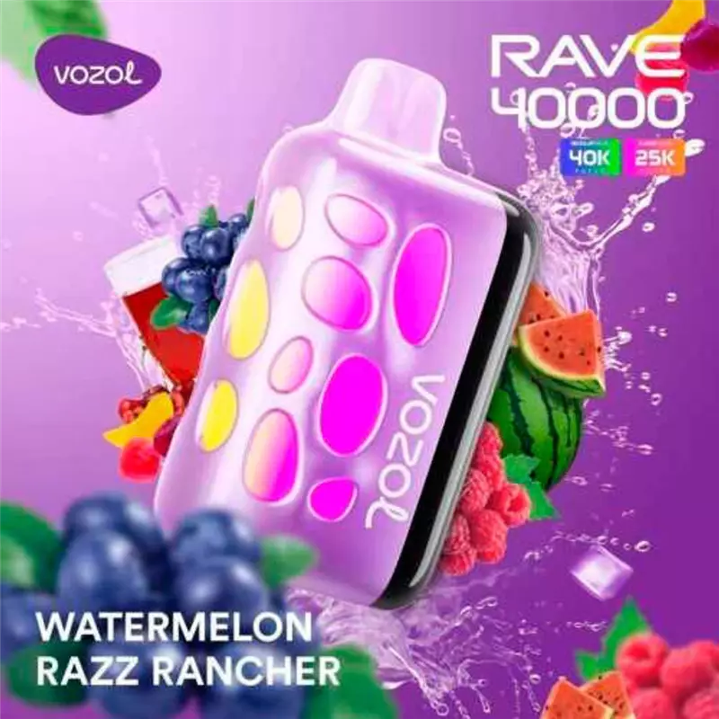 پاد یکبار مصرف ووزول راو هندوانه بلورز VOZOL RAVE WATERMELON RAZ RANCHER 40000