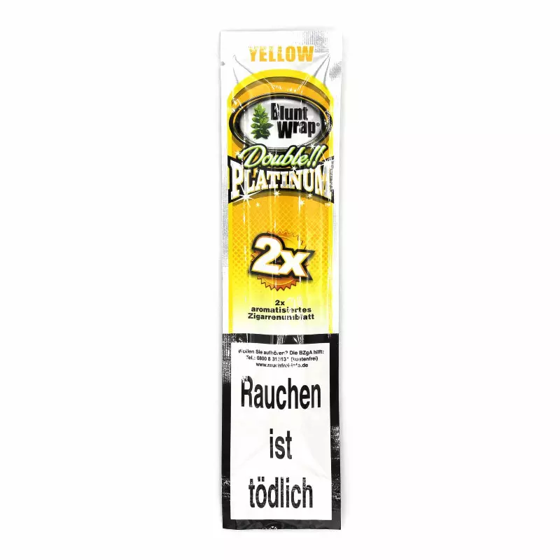 کاغذ سیگار بلانت وارپ دوبل پلاتینیوم زرد BLUNT WARP DOUBLE PLATINUM YELLOW 