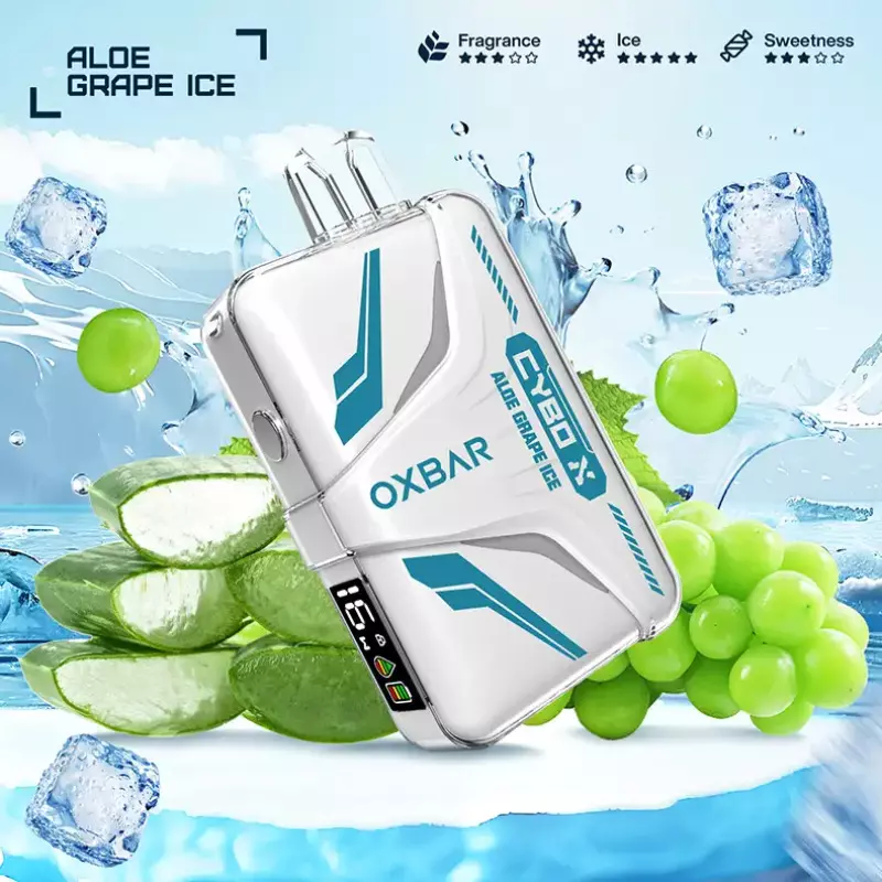 پاد یک بار مصرف اوکسبار آلوورا انگور یخ 20000  OXBAR CYBO X ALOE GRAPE ICE