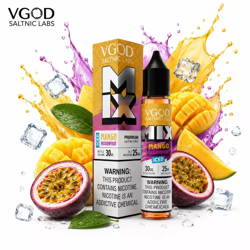 سالت ویگاد انبه پشن فروت یخ  VGOD MIX ICED MANGO PASSIONFRUIT