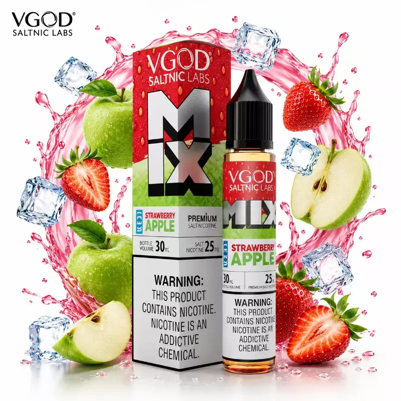 سالت ویگاد توت فرنگی سیب یخ VGOD MIX ICED STRAWBERRY APPLE