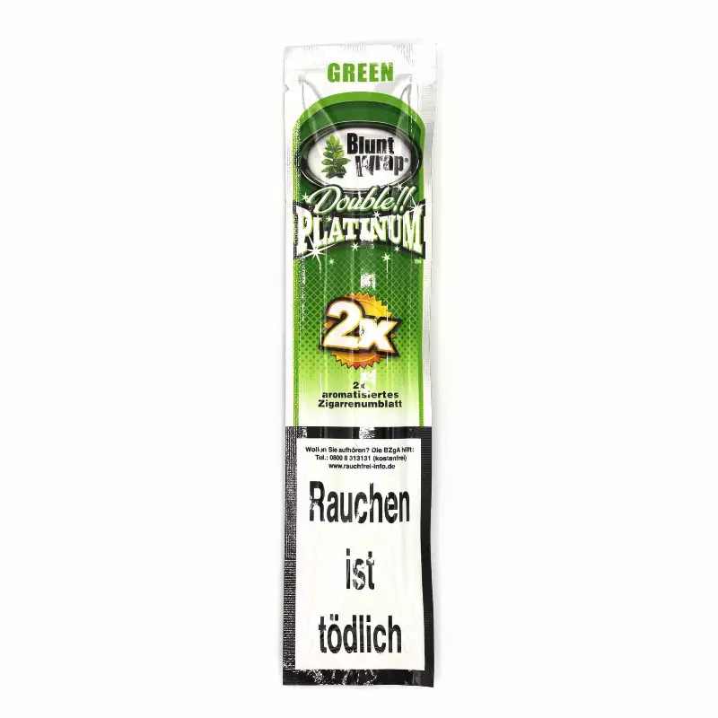 کاغذ سیگار بلانت وارپ دوبل پلاتینیوم سبز  BLUNT WARP DOUBLE PLATINUM GREEN