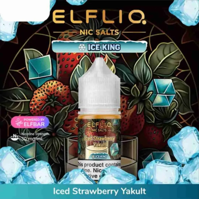 سالت الفبار ماست توت فرنگی یخ SALT ELFLIQ ICED STRAWBERRY YAKULT